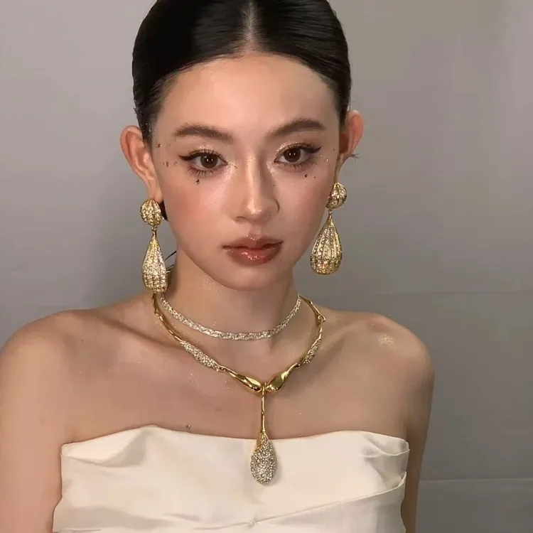 2991 新娘饰品重工轻奢闪钻千金风