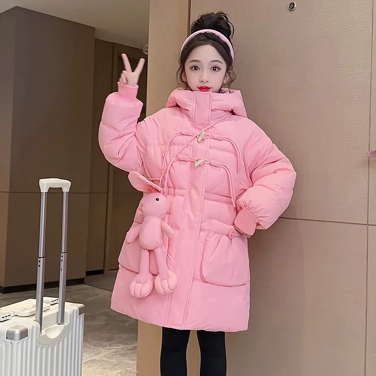 女童羽绒服冬季3-15岁中大童女孩洋气保暖棉衣高级感棉服儿童装潮