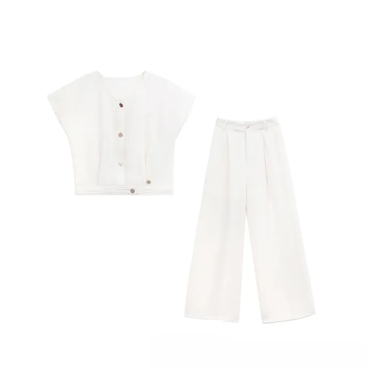 2025法式气质设计感小众复古夏季新款禅意气质洋气慵懒风套装女