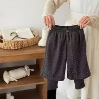 【彩虹家】2025深秋冬女童碎花假两件加绒加厚卫靴裤-98198
