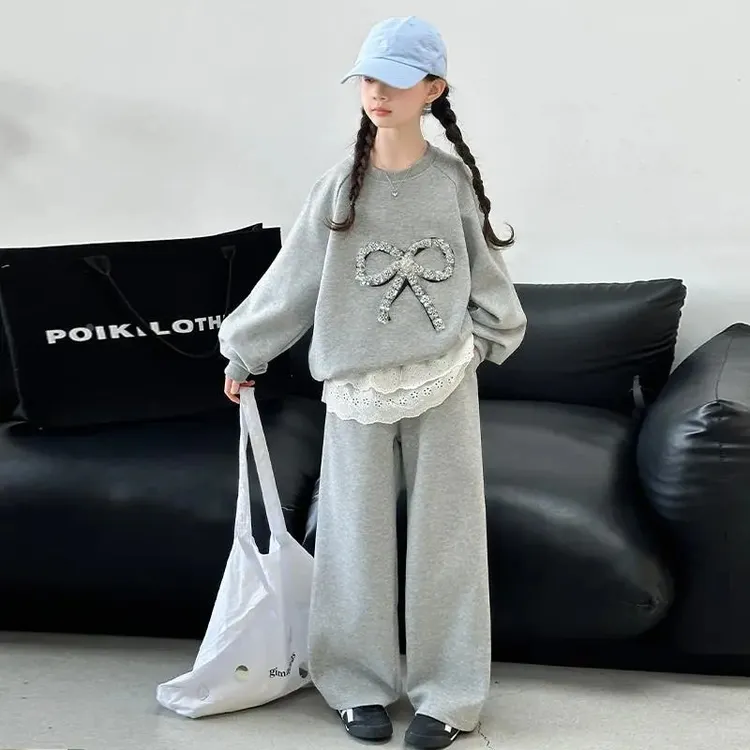 女童春秋卫衣套装2025新款洋气女大童韩系一整套儿童春秋休闲穿搭