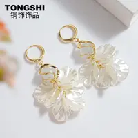 铜合金贝壳耳饰 /水滴/铃铛日韩海洋生物耳环复古时尚饰品耳环