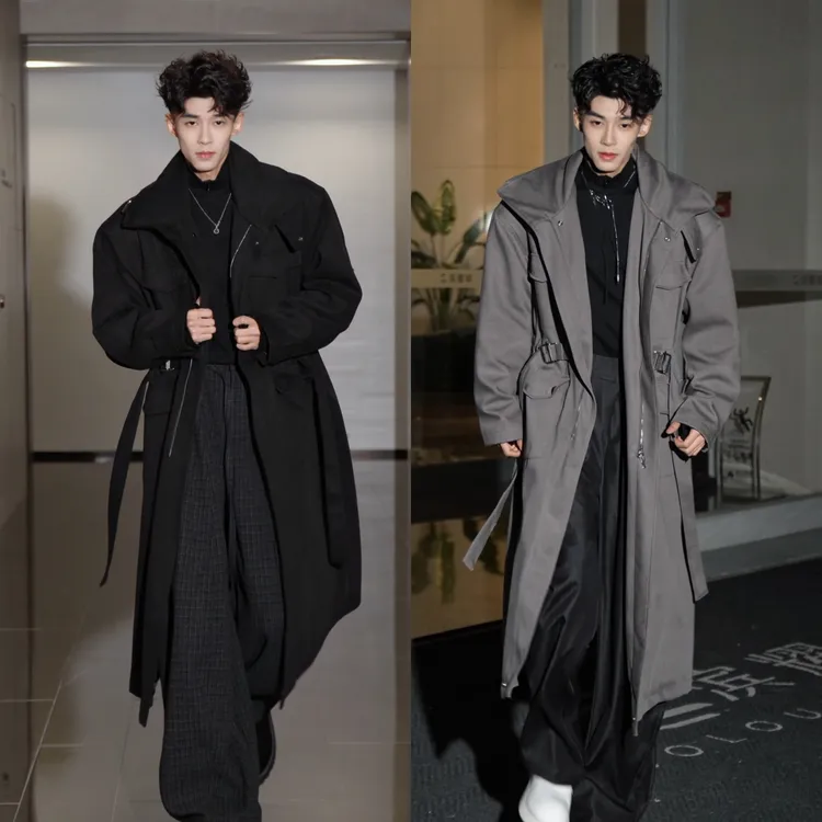 风衣外套男款宽松时尚休闲风衣男款爆款新款中长款高级感男装冬季