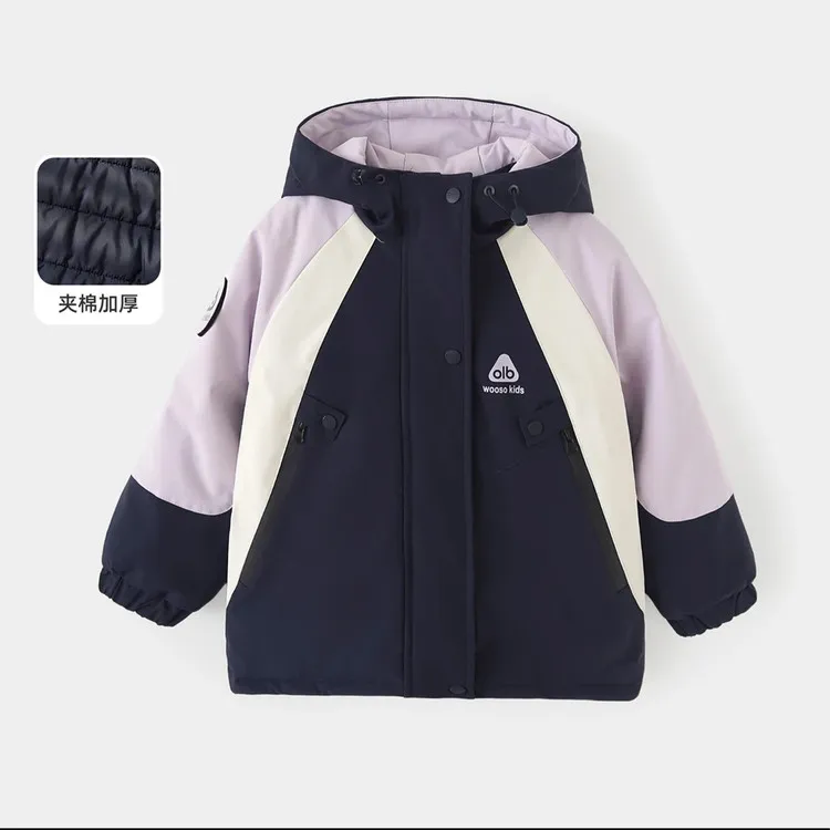 小菲特女童冬装连帽外套中大童加厚派克服儿童保暖衣服YNYD56566