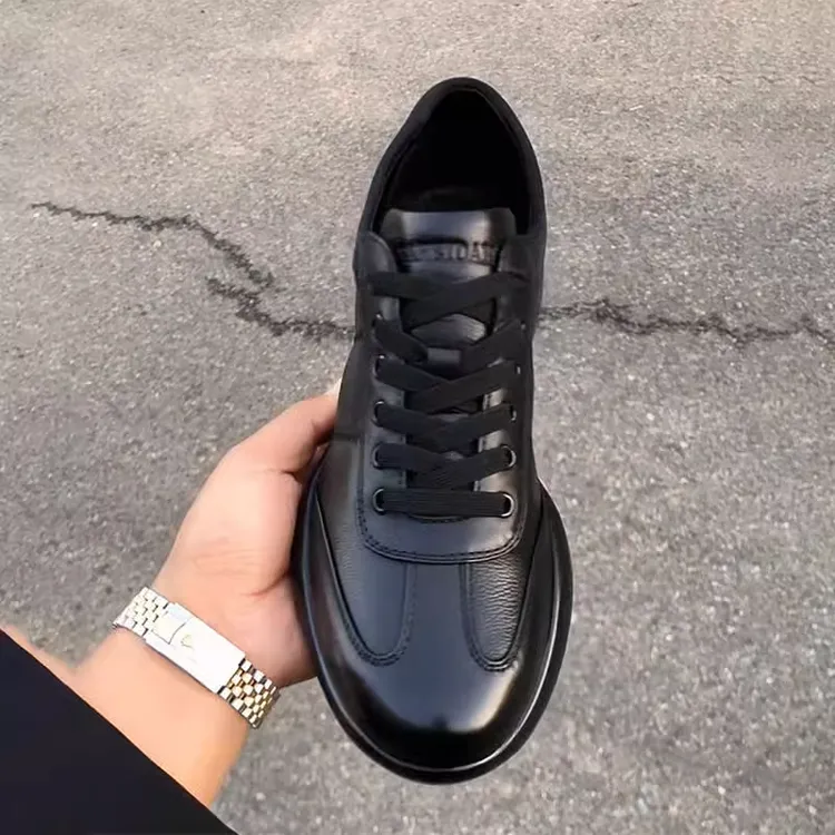 英国『设计师』力荐！商务男款运动休闲鞋厚底百搭高档气垫正装皮鞋