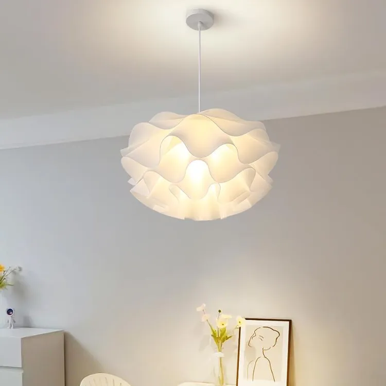 全光谱主卧护眼灯餐厅简约花瓣吊灯创意原木风女孩房浪漫卧室灯