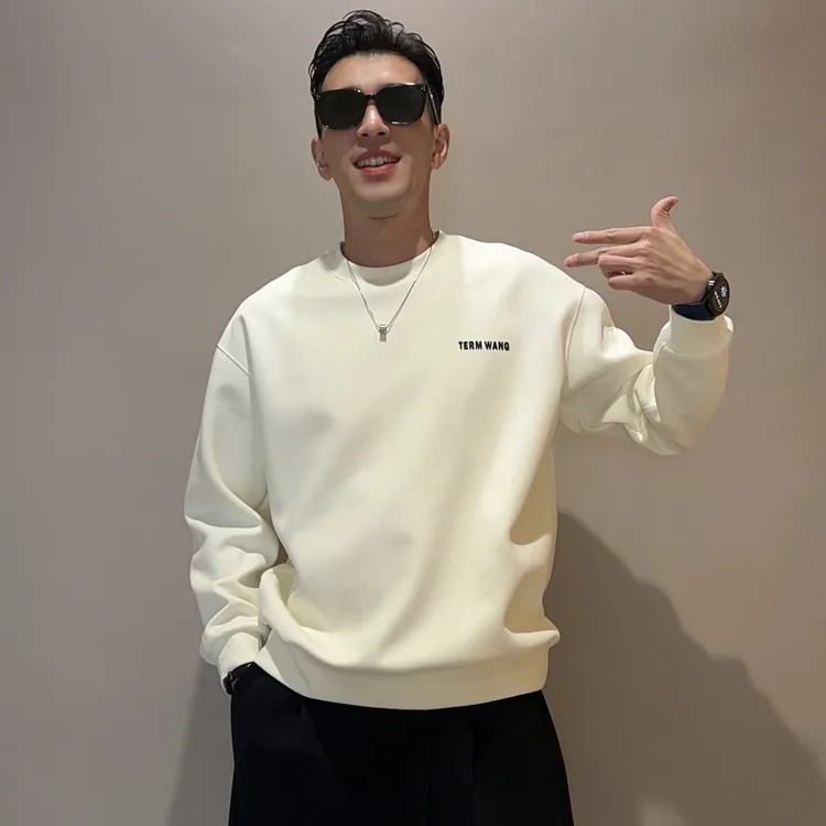 CAO SIR秋冬款高棉感宽松字母胶印男女同款潮流休闲时尚百搭卫衣