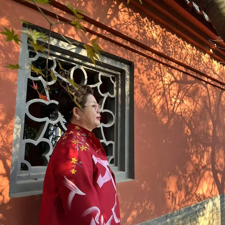 【花滿林】小立领抽象手绘花唐装5621