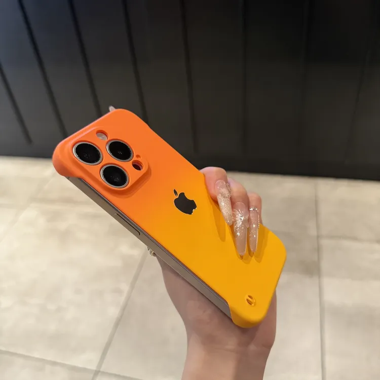 新款渐变无边框适用苹果17promax手机壳小众iPhone16个性15简约14