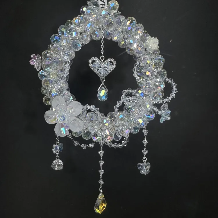 【指尖拾珠】原创Diy纯手工水晶车挂轻奢手机链包挂钥匙挂小众定制