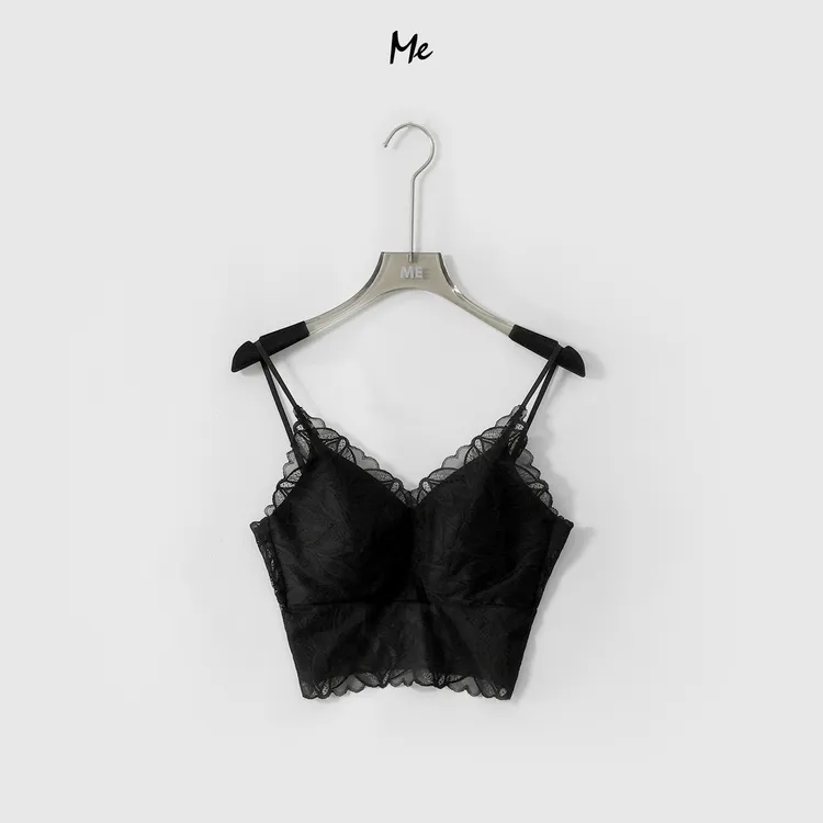 ME【花蕾交叉美背 （含胸垫）】立体刺绣显瘦时尚百搭背心MESS5206
