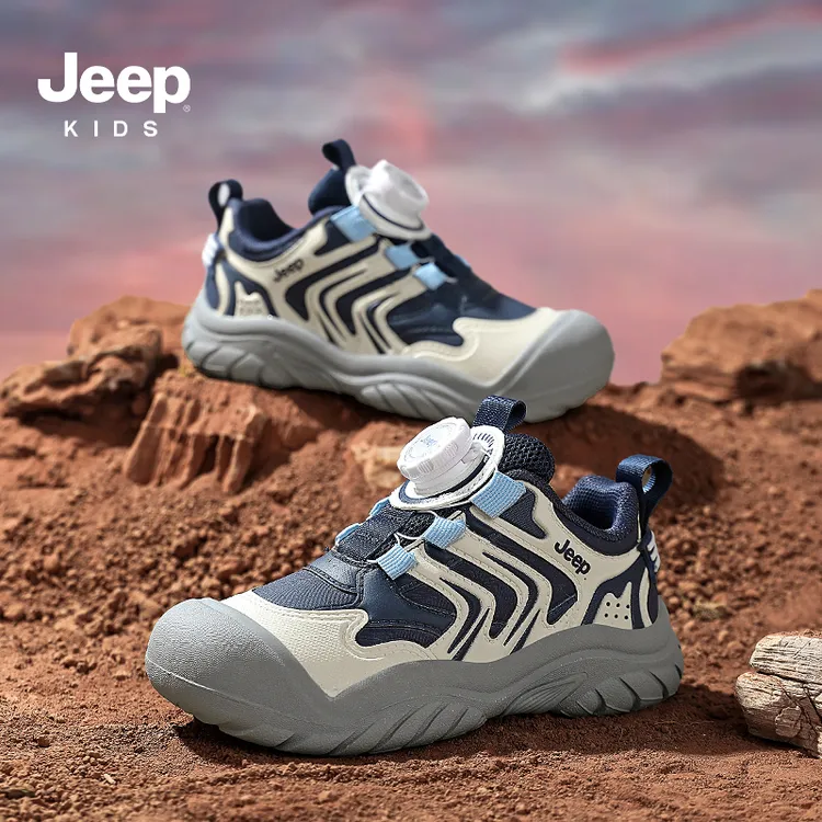 jeep男童鞋休闲运动鞋2025秋季新款儿童学生软底女童户外登山鞋子