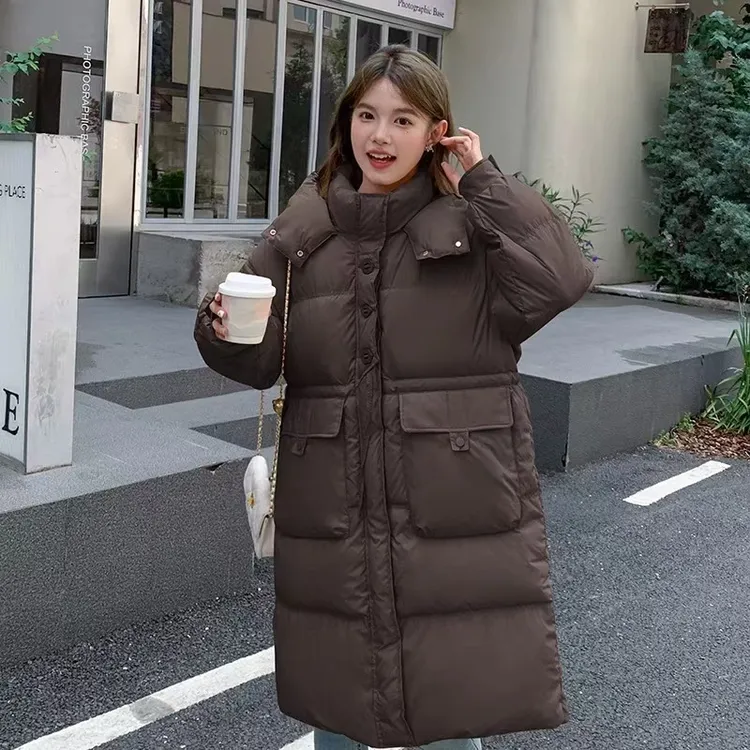 新款长款加厚保暖外套