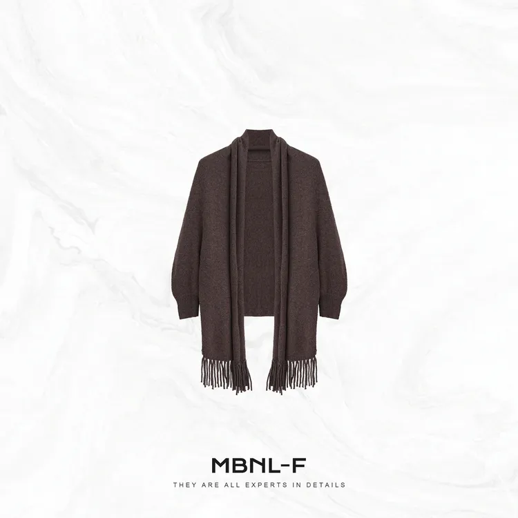 MBNL-F "素简雅调" 牦牛绒山羊绒牦牛毛定织开衫 秦磊XM-XMY2362