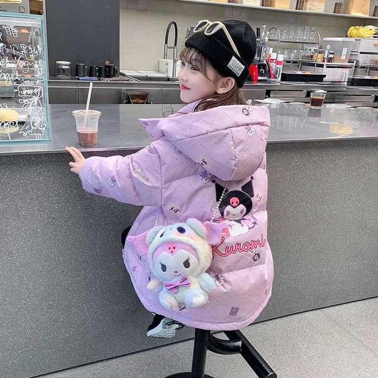 FAVMARTHA库洛米女孩2025新款冬季儿童洋气加厚保暖棉服羽绒服