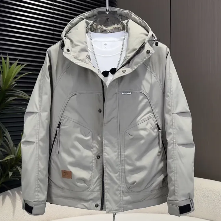 棉衣外套男士冲锋衣连帽工装帅气青年百搭休闲棉服男款夹棉夹克男