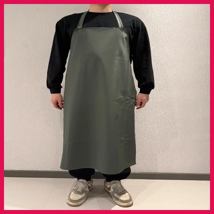 加厚加长工厂围裙水产专用耐磨针织布防水防油耐脏耐磨免洗不闷热