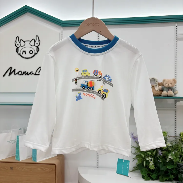 MOMOCO/玛米玛米春秋时尚百搭打底衫立体卡通汽车t恤77330235036
