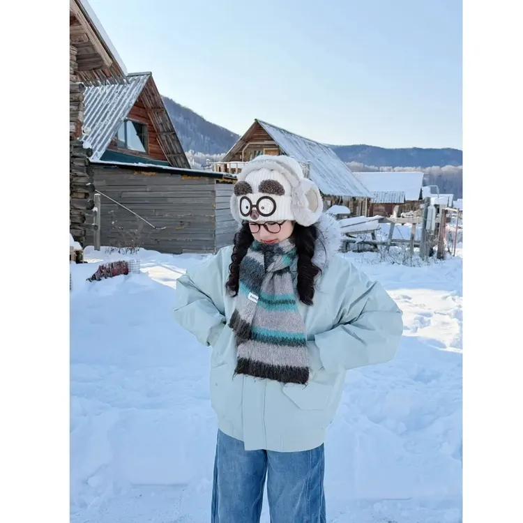 潮牌大口袋设计加厚压缩空气棉座山雕可拆大毛领派克棉服男女同款