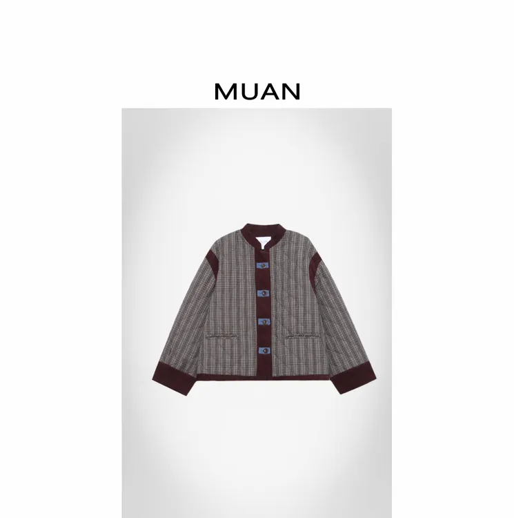 木岸MUAN：《蒙德里安棉服》定制100棉高级撞色棉服外套女D-DG3-6841
