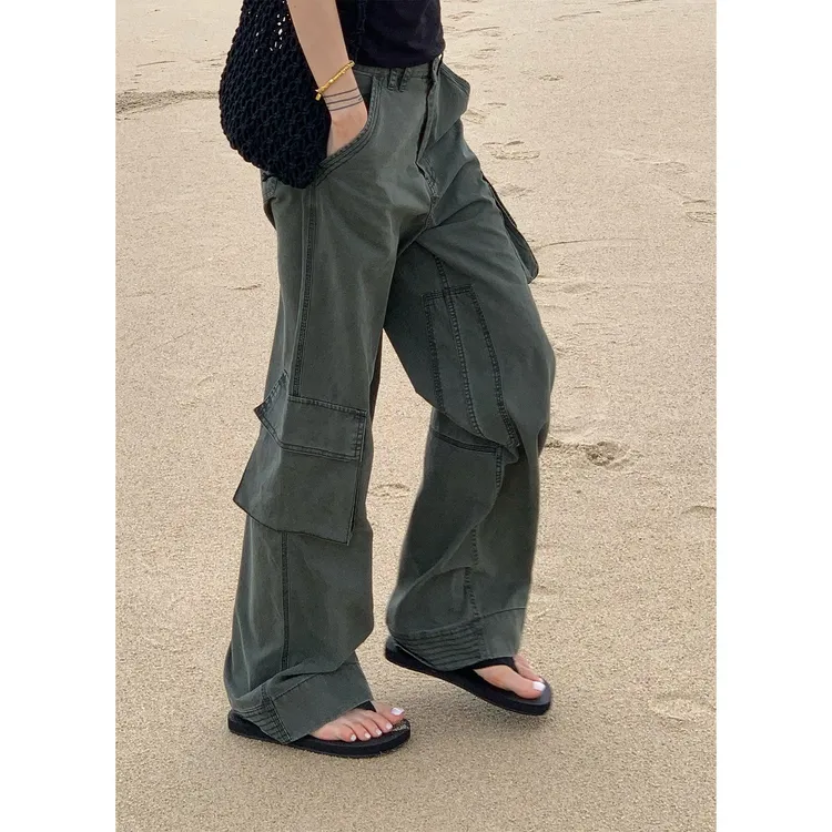 PH《往事》街头潮流时尚百塔重工洗水做旧专机补丁工装裤 PH3067