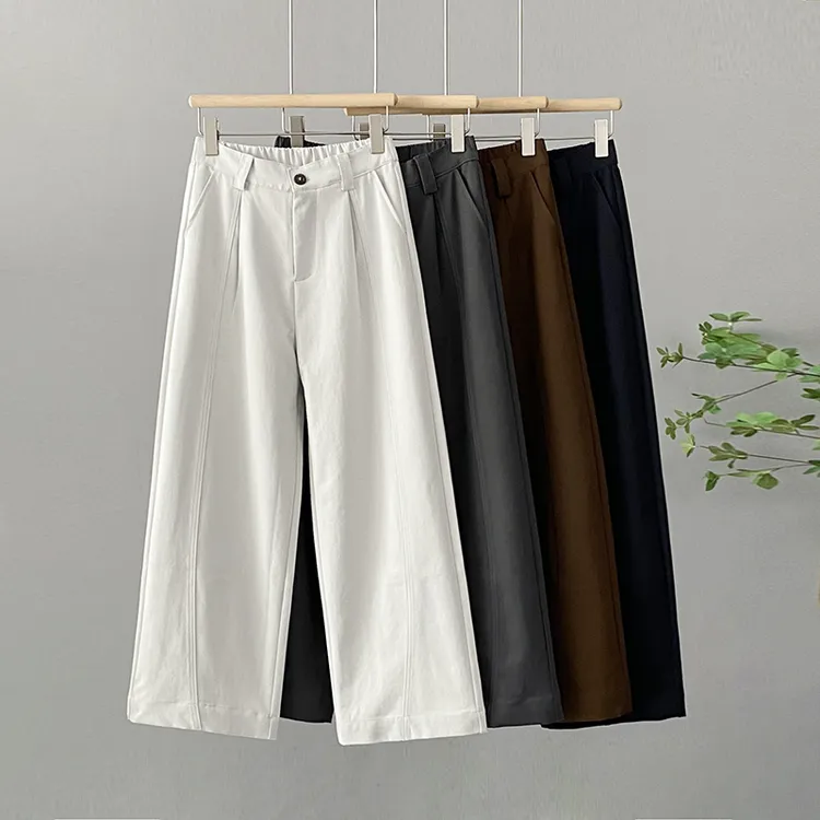 直筒裤女2025秋季新款高腰显瘦宽松大码百搭休闲裤长裤窄版阔腿裤