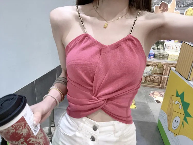 Trend着迷辣妹抹胸链条吊带背心女2025年夏季新款