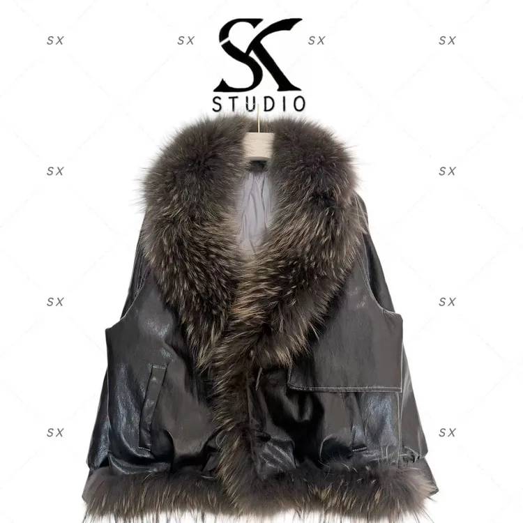 8880轻奢女款时尚上衣（貉子毛配羽绒）SXZY-2502