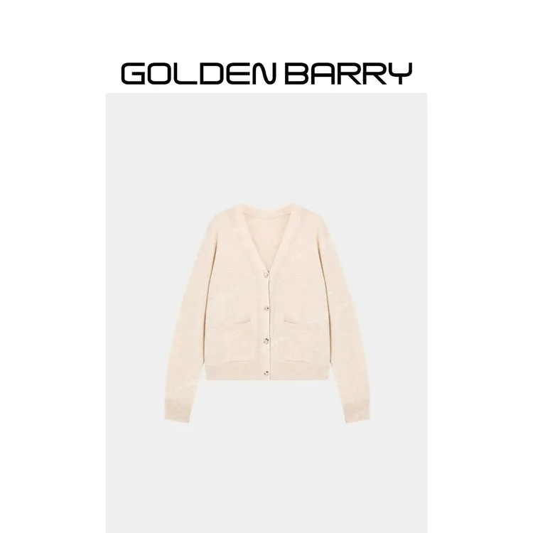 GOLDENBARRY|241291羊毛V领开衫