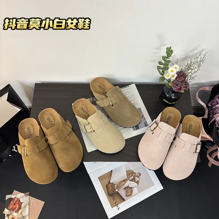 【莫小白SHOES】三喜复古勃肯鞋半拖百搭春秋外穿软底单鞋女鞋