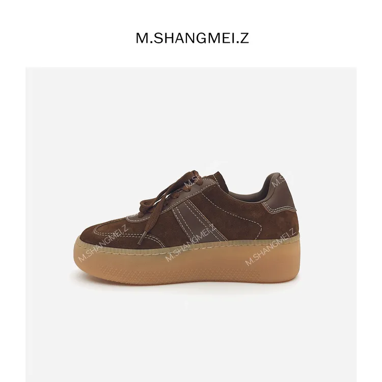 M.SHANGMEI.Z/沐熙美大哥网红设计感拼接拼色厚底舒适鞋子F09404