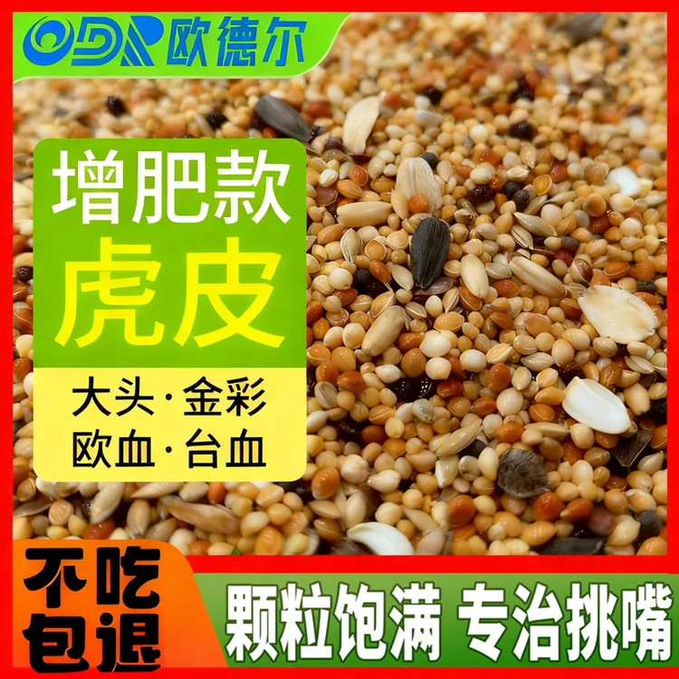 虎皮鹦鹉饲料带壳谷子牡丹玄凤鹦鹉营养混合鸟粮鸟食带壳黄谷子粮