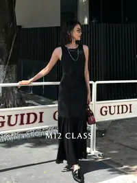 杨杨 MI2-设计感下摆背心裙E3047