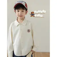 YOEHYAUL/幼悠冬一波【熊动校园】男童童趣全棉柔软亲肤衬衫 N6451