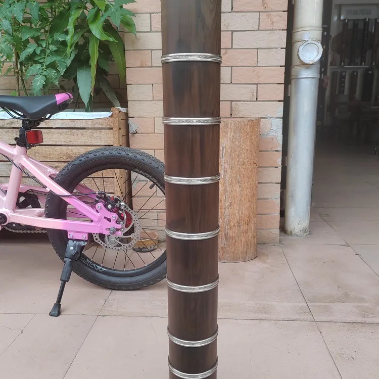 黑柏木千年阴沉木乌木水烟筒高79.4公分外口径9.9公分内口径8.1公