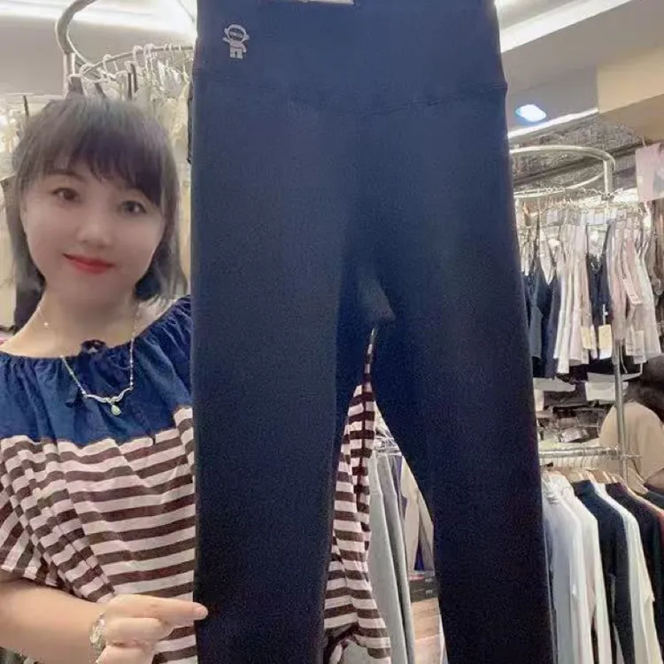 100-180斤穿400克保暖打底芭比裤秋冬女士高腰九分加绒紧身裤X72