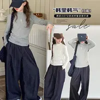 女童2025秋季新款蜜蜂绣花打底衫中大童女孩韩系甜美时尚休闲长袖