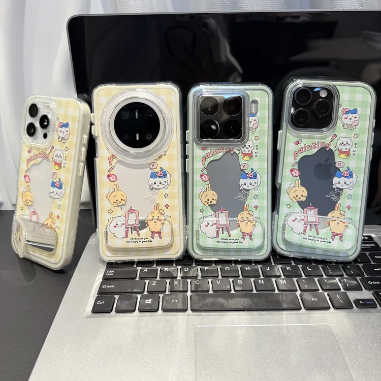 卡通乌萨奇支架适用苹果/华为/荣耀/OPPO/VIVO/小米手机壳防摔