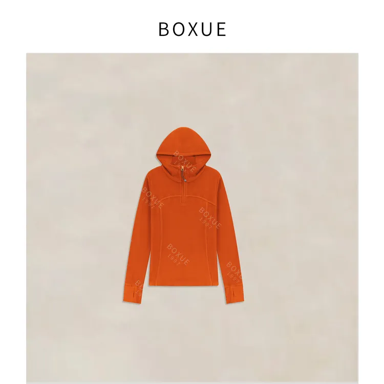 BOXUE“胡桃”2025秋冬高级感连帽轻奢卫衣#251016WY5714