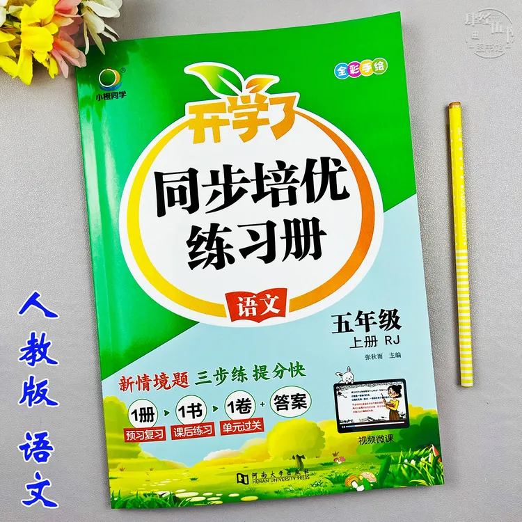 语文五年级上册培优同步练习册人教版五年级课时同步语文作业预习