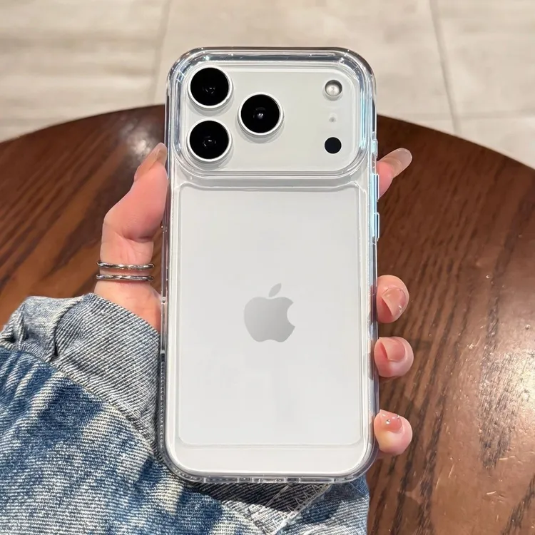 透明太空壳适用苹果17promax手机壳iPhone16pro新款大孔防摔15/14