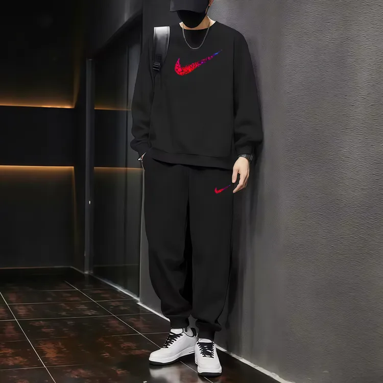 一折专区丨奥莱折扣丨春秋男士休闲套装宽松运动青年卫衣卫裤两件