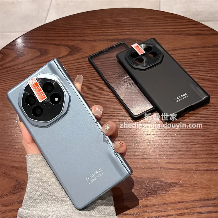 适用vivoxfold5手机壳新款xfold5高端烤漆带中轴保护全包壳膜一体