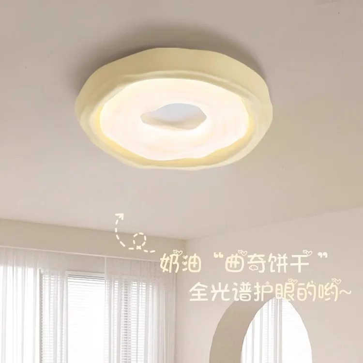 吸顶灯卧室奶油风曲奇灯主卧室灯轻奢年轻人餐厅灯现代简约云朵灯