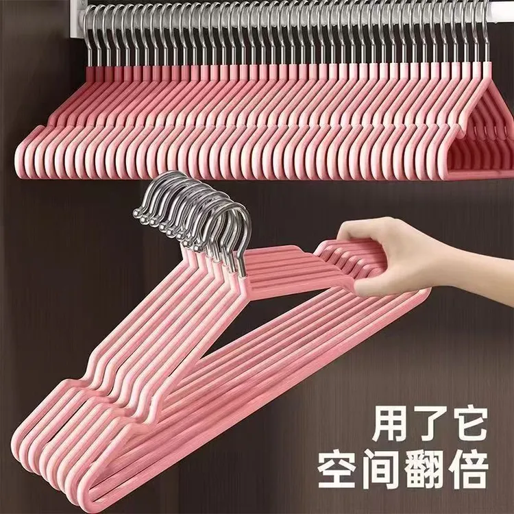 10个装家用衣架挂衣防滑无痕不伤衣防肩角学生宿舍用衣挂撑子G