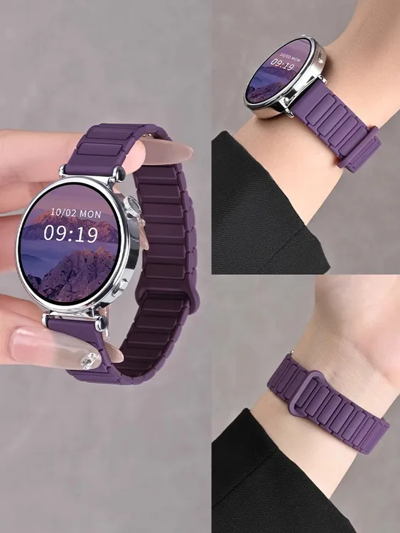 适用华为gt5三株硅胶磁吸华为watch4/5华为手表表带