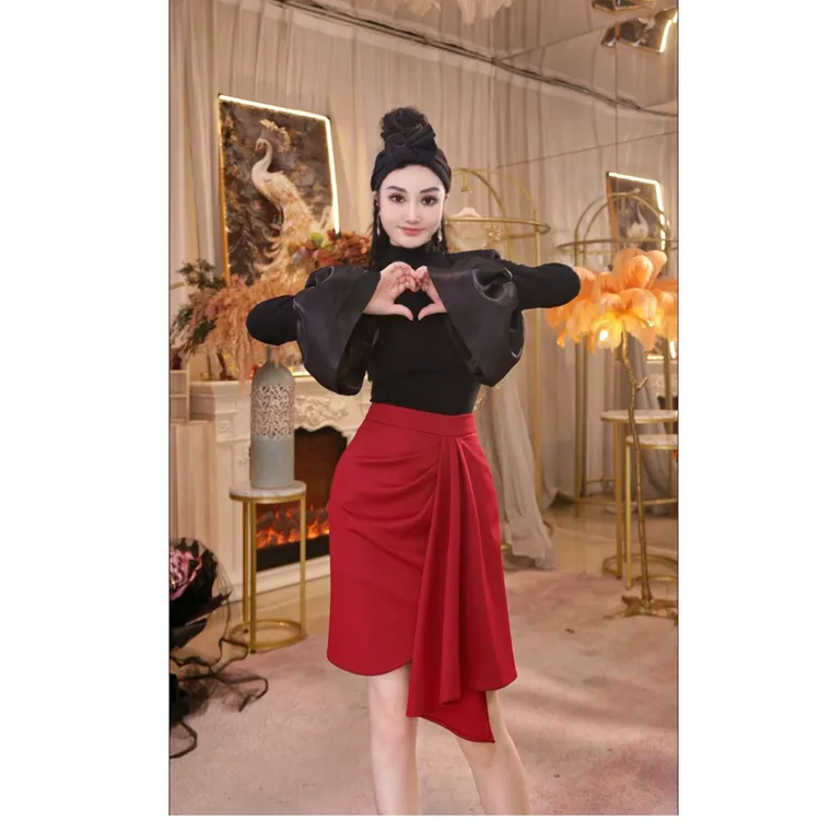 【星姐推荐】星原创高级定制【朱砂】设计师款轻奢名媛修身短裙