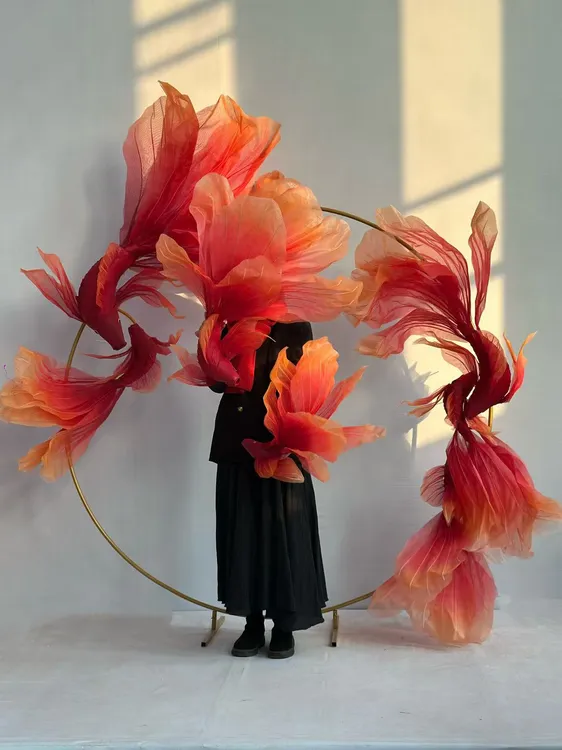 双层尾巴锦鲤装饰道具，多尺寸可选择，红色现发非质量问题不退不换