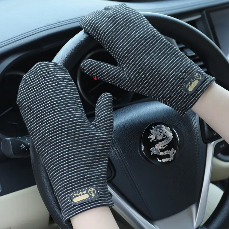 金碧一刻冬季男女全包连指手套开车保暖挡风防寒可爱半圆德绒包指