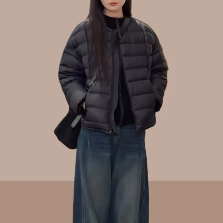 韩系小个子洋气轻薄保暖棉服女2025冬季新款排骨小众高级感短外套